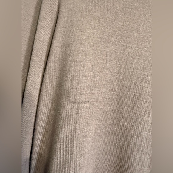 Tahari Modal Blend Mock Neck Long Sleeve Top - Size L - Taupe / Mushroom - Picture 5 of 9